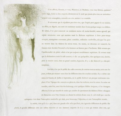Yvette Guilbert-francuska seria: nr 3, 1894. autorstwa Henri de Toulouse Lautrec