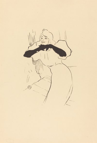 Yvette Guilbert: Wciąż, dłużej, Loo autorstwa Henri de Toulouse Lautrec