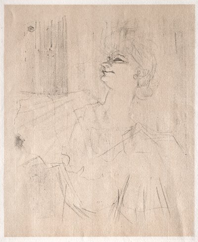 Yvette Guilbert: w Ménilmontant, z Bruant autorstwa Henri de Toulouse-Lautrec