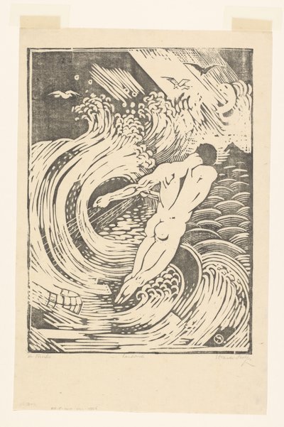 De Visscher (oryginalny tytuł na obiekcie) autorstwa Henri van der Stok (signed by artist)