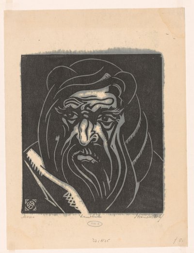 Mozes (oryginalny tytuł na obiekcie) autorstwa Henri van der Stok (signed by artist)