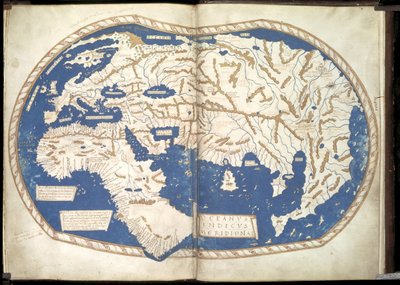 Mapa świata, ok. godz. 1490 autorstwa Henricus Martellus Germanus