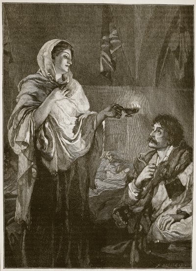Florence Nightingale w szpitalu w Scutari, ilustracja z "Cassell