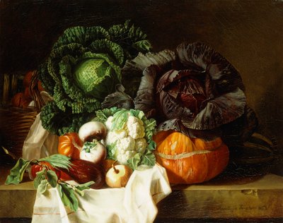 Martwa natura z zimowych warzyw, autorstwa Henrietta de Longchamp