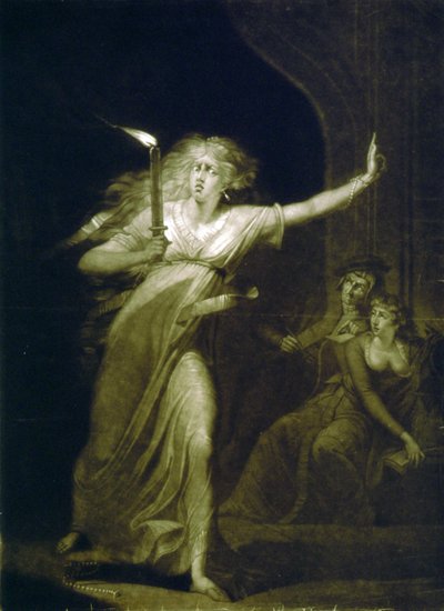 Lady Makbet, Akt, 5 scena pierwsza, więc czas tego nie robić. namalowany według H. Fuseli autorstwa Henry (1741 1825) (after) Fuseli