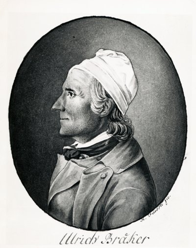 Portret Ulricha Brakera (Nabis, Szwajcaria) autorstwa Johann Heinrich Füssli