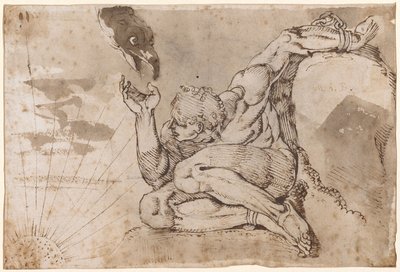 Prometeusz (nagi mężczyzna z przyznanymi 5 punktami) autorstwa Henry (1741 1825) Fuseli