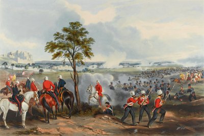 Bitwa pod Goojerat, 21 lutego 1849 (akwatinta, kolorowa) autorstwa Henry (after) Martens