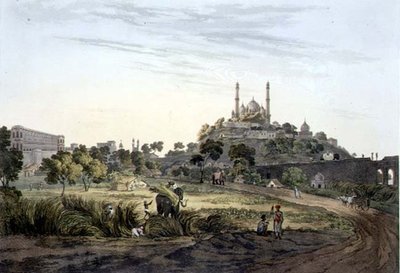 Widok na Lucknow, tablica VII, sztych. Daniel Havell (1785-1826) 1809 (rycina) autorstwa Henry (after) Salt