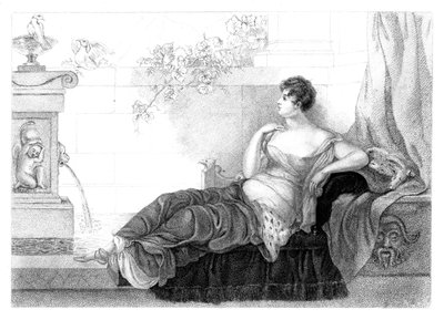 Mary Robinson 1757-1800, angielska poetka i powieściopisarka, 1830. autorstwa Henry Adlard