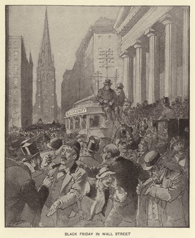 Czarny piątek na Wall Street (lito) autorstwa Henry Alexander (after) Ogden