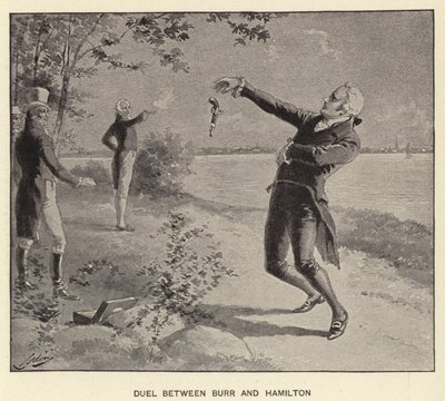 Pojedynek Burra i Hamiltona (lito) autorstwa Henry Alexander (after) Ogden
