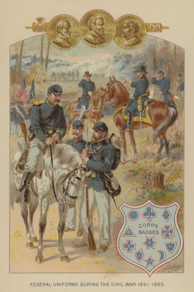 Federalne mundury wojny secesyjnej autorstwa Henry Alexander (after) Ogden