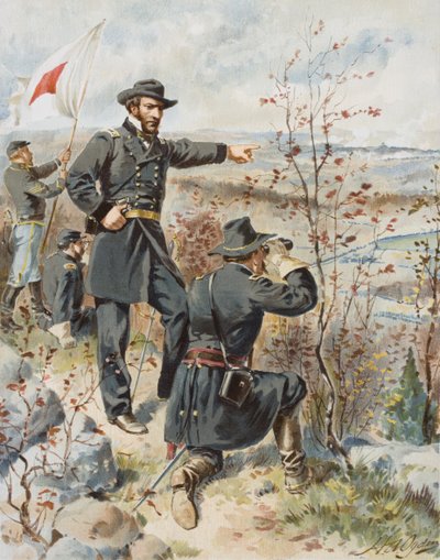 Generał Sherman na górze Kenesaw podczas bitwy pod przełęczą Allatoona, 4 października autorstwa Henry Alexander (after) Ogden