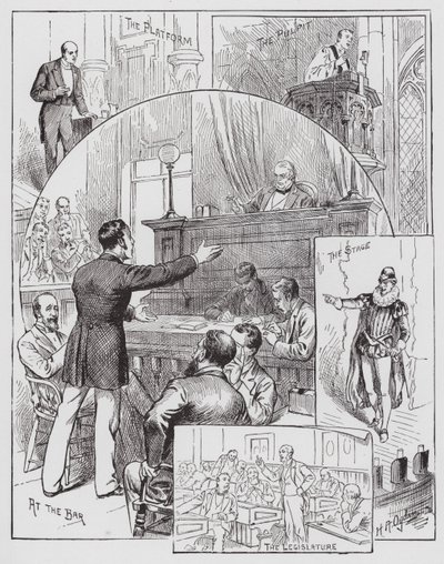 Oratorium i deklamacja (grafika) autorstwa Henry Alexander (after) Ogden