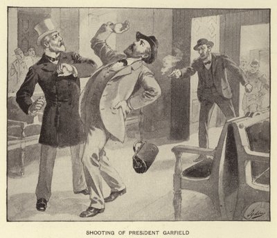 Zastrzelenie prezydenta Garfielda (lito) autorstwa Henry Alexander (after) Ogden