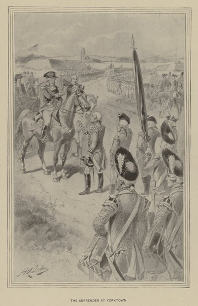 Kapitulacja w Yorktown (lito) autorstwa Henry Alexander (after) Ogden