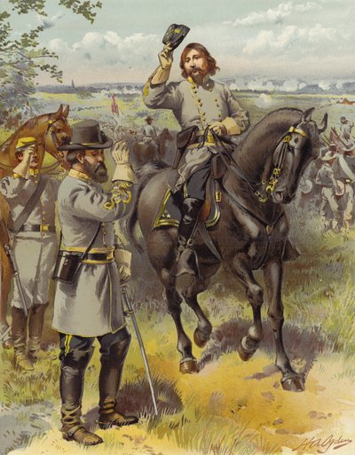 Generał Pickett przyjmuje rozkaz szarży od generała Longstreeta z Gettysburga; 3 lipca 1863 r autorstwa Henry Alexander Ogden