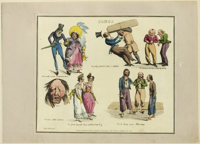 Płyta z ilustracjami do popularnych piosenek autorstwa Henry Alken
