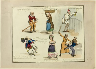 Płyta z ilustracjami do popularnych piosenek autorstwa Henry Alken