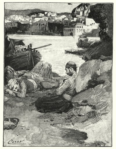 Popołudniowa sjesta w Jaffie (lito) autorstwa Henry Andrew Harper