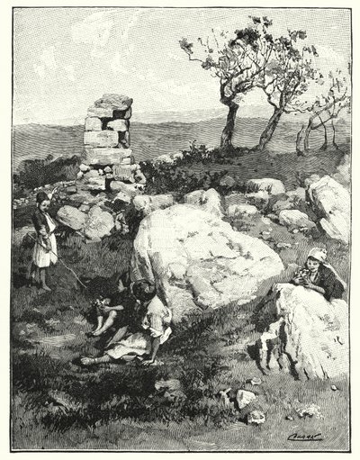 Starożytny punkt orientacyjny w Libanie (lito) autorstwa Henry Andrew Harper