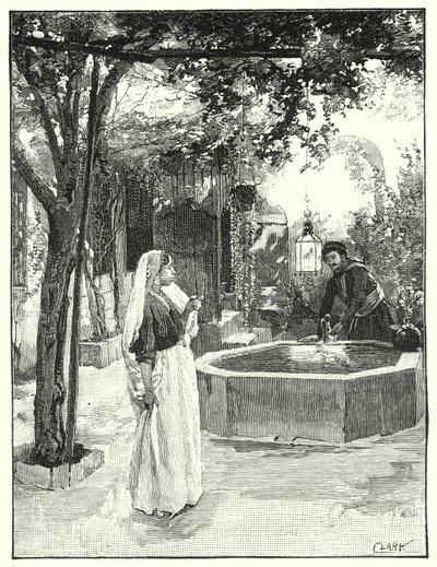 Dziedziniec domu w Damaszku (lito) autorstwa Henry Andrew Harper