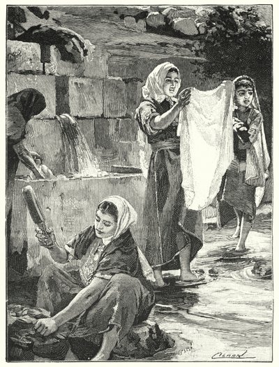 Fontanna w Lifta w Samarii (lito) autorstwa Henry Andrew Harper