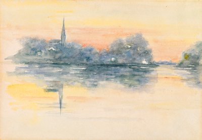 Kościół i jezioro autorstwa Henry Bacon