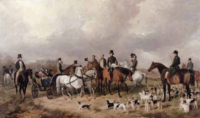 Spotkanie błotniaków księcia małżonka w Windsor w Wielkim Parku, 1845 r autorstwa Henry Barraud
