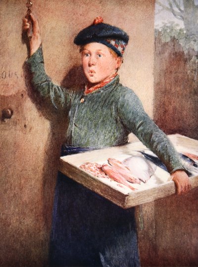 Wezwanie sprzedawcy ryb (akwarela na papierze) autorstwa Henry Benjamin Roberts