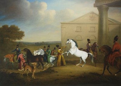 Perskie konie Jerzego IV, Henry B. Chalon (olej na płótnie) autorstwa Henry Bernard Chalon