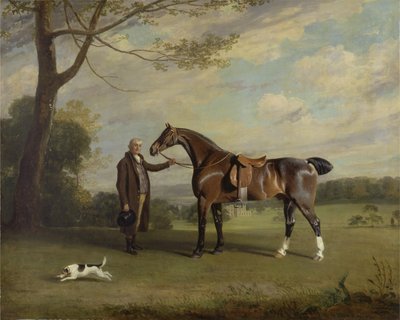 Pan młody hrabiego Shrewsbury trzymający myśliwego, ok. 1800 (olej na płótnie) autorstwa Henry Bernard Chalon