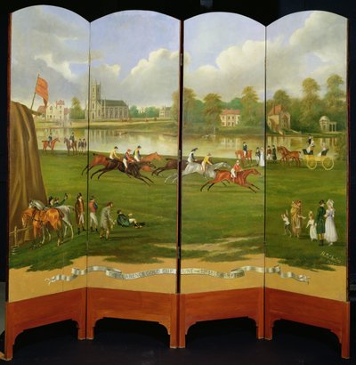 Rozpoczęcie wyścigu o Złoty Puchar Clarence w Hampton, środa 21 czerwca 1815 r. autorstwa Henry Bernard Chalon