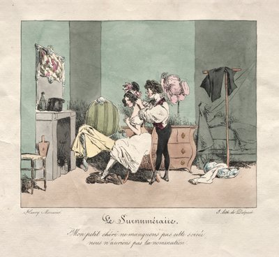 Zwyczaje administracyjne: nadliczbowe. autorstwa Henry Bonaventure Monnier