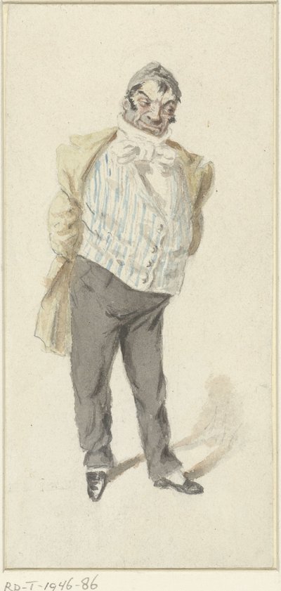 Karykatura stojącego dżentelmena autorstwa Henry Bonaventure Monnier