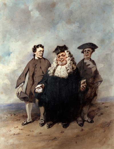 Sędzia i strony procesowe, 1866. autorstwa Henry Bonaventure Monnier