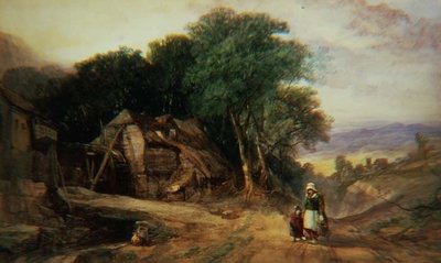 Na granicach Dartmoor, ok. 1840 (akwarela na papierze) autorstwa Henry Bright