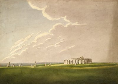 Wielka Przedpotopowa Świątynia Stonehenge: w pierwotnym stanie z północy, 1824-1839 autorstwa Henry Browne