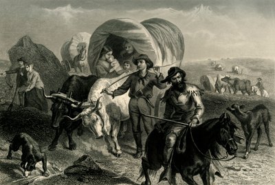 „Emigranci przechodzą przez równiny”, c1869, 1874. autorstwa Henry Bryan Hall Jr.