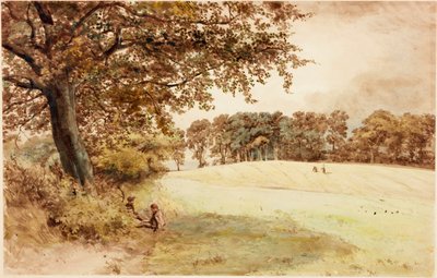 Benwell Hill Top (kolor cielisty) autorstwa Henry Burdon Richardson