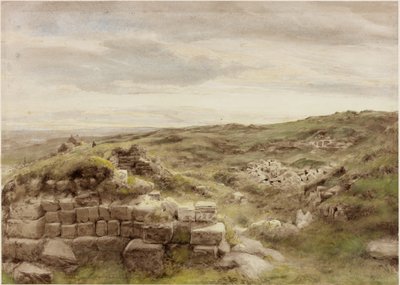 Zagrody, ok. 1848 (ołówek i akwarela na papierze) autorstwa Henry Burdon Richardson