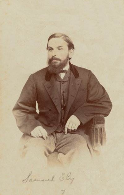 Carte-de-visite portret Samuela Ely, 1862-1869. autorstwa Henry C. Phillips