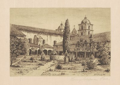 Ogród, Misja Santa Barbara autorstwa Henry Chapman Ford