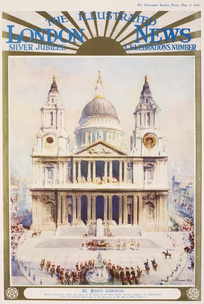 Srebrny jubileusz króla Jerzego V w katedrze św. Pawła autorstwa Henry Charles Brewer
