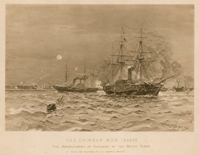 Bombardowanie Sveaborg przez brytyjską flotę bałtycką, wojna krymska autorstwa Henry Charles Seppings Wright