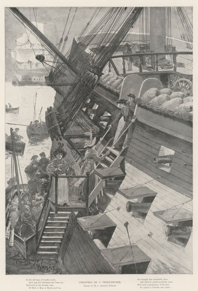 Boże Narodzenie na trzypoziomowym autobusie autorstwa Henry Charles Seppings Wright