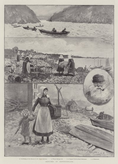 Szkice w Nowej Fundlandii autorstwa Henry Charles Seppings Wright