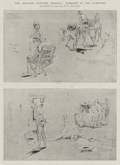 Natarcie na Dongolę, humory kampanii autorstwa Henry Charles Seppings Wright