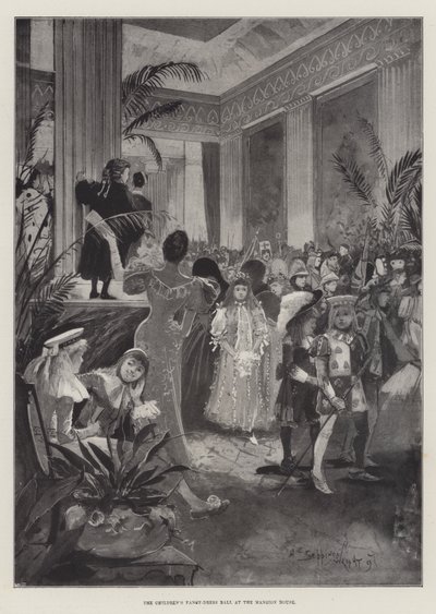 Bal przebierańców dla dzieci w Dworku autorstwa Henry Charles Seppings Wright